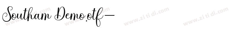 Southam Demo.otf字体转换